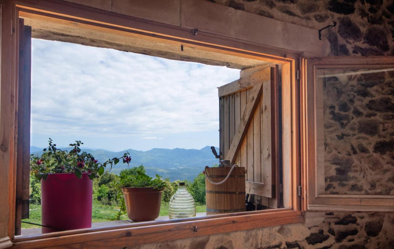 Apartamento Duplex Rural Con Chimenea Y Vistas Panoramicas Desde La Cama Sant Marti Sacalm المظهر الخارجي الصورة