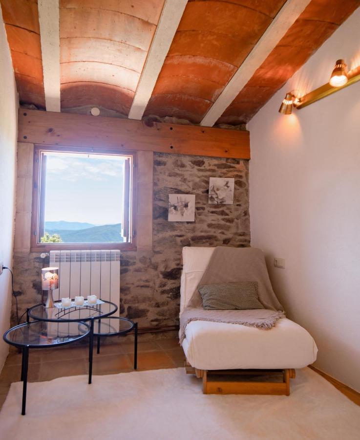 Apartamento Duplex Rural Con Chimenea Y Vistas Panoramicas Desde La Cama Sant Marti Sacalm المظهر الخارجي الصورة